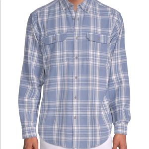 GEORGE FLANNEL, OVERSIZED, MEN’S, BUTTON DOWN, FRONT POCKETS